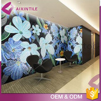 Puzzle Mural à motifs fleurs marocaines, mosaïque en verre, image pour mur