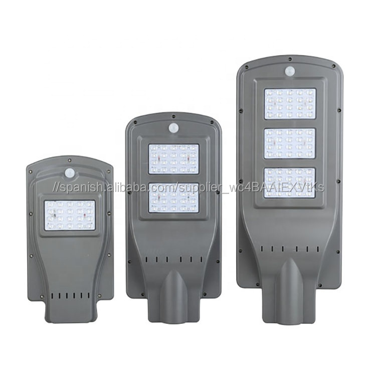 Luz Solar de la calle 40 W a prueba de agua integrado de 20 w 30 w 60 w 90 w 120 w solar luz al aire libre con poste de acero