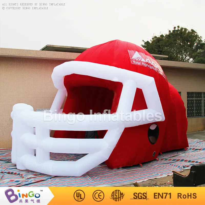 Barato personalizada casco de fútbol inflable túnel de entrada con impresión de la insignia