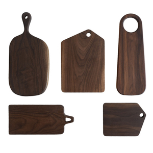 Gran oferta, tabla de cortar de madera de nogal negro, tabla de cortar de Sushi de forma Irregular y tabla de queso