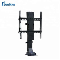 Soporte de TV de Pared con Control Remoto y Altura Ajustable para Sala de Estar o Sala de Conferencias, Soportes de TV Ocultos de Acero, Elevador de TV Motorizado