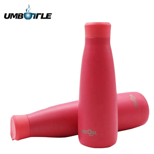 Bouteille d'eau isolée à bouche étroite thermos en acier inoxydable à <span class=keywords><strong>surface</strong></span> caoutchoutée pour filles - Product Image 3