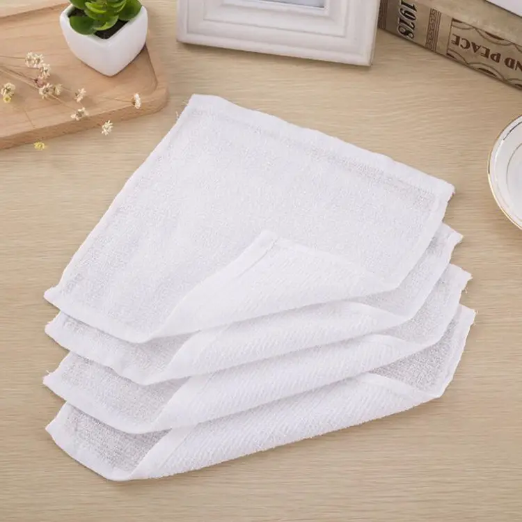 Custom logo kichen hand towel 100% cotton soft white hotel airline disposable compressed cotton face towel for airline spa