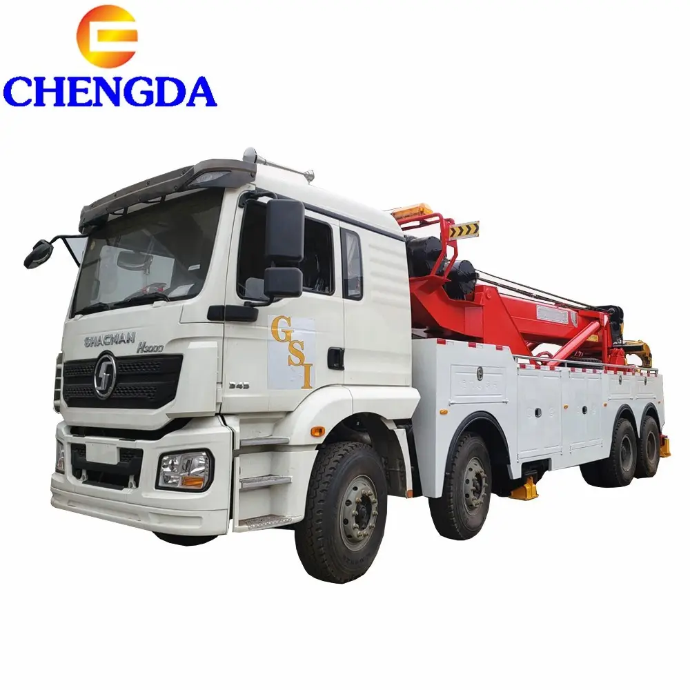 중국 Shacman 무거운 도로 유압 8X4 견인 트럭 구조차