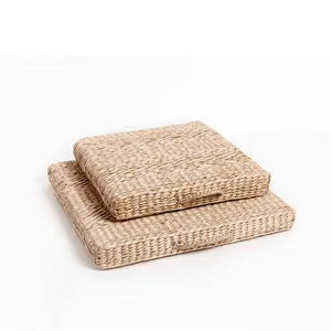 Square Shape Sea Grass Products Natural Woven Seagrass Rush Mat Matting Seat Cushion