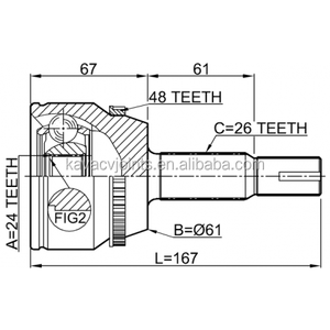 <span class=keywords><strong>CV</strong></span> JOINT TO-ZZE132A48ด้านนอก <span class=keywords><strong>CV</strong></span> JOINT 29X55X26 - Product Image 3