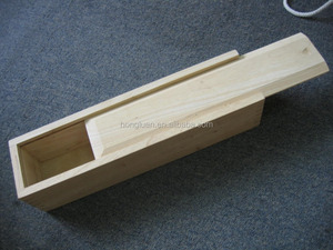 Luxe Personnalisé Inachevé À La Main En Bois Boîte D'emballage Cadeau pour Bouteille De Vin Rouge - Product Image 5