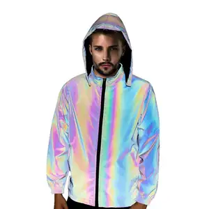 ZUJA Glow Rainbow Reflektieren der Stoff für Mode kleidung