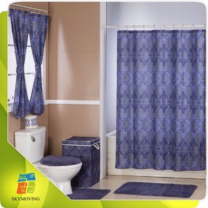 7 unids baño cortina de <span class=keywords><strong>ducha</strong></span> fija con alfombra de baño alfombra - Product Image 1