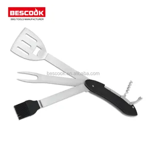 China Supplier 5 in1BBQ Multi Functional Tool Set With Bottle Opener