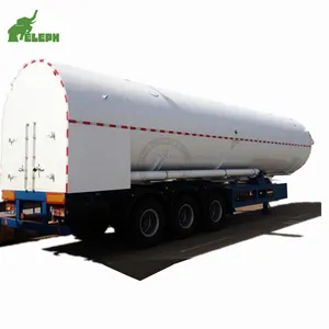 2 Axle Gas Alam Cair Peta Bentuk Tanker Truk 3 As Roda LNG Tangki Semi Trailer untuk Dijual