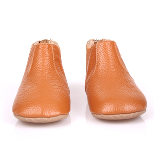 Haute qualité pas cher Véritable Vache En <span class=keywords><strong>Cuir</strong></span> non-slip doux semelle en caoutchouc bébé garçon bottes d'hiver pour bébé - Product Image 1