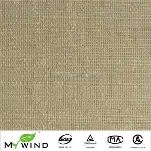 Stile classico Sisal Fibre Grasscloth Carta Da Parati In Tessuto Ad Alta Densità Brownness Decorazione Della Parete Design Cinese