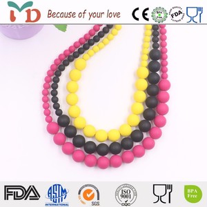 Gros Baby Safe Silicone <span class=keywords><strong>Maman</strong></span> Infirmiers <span class=keywords><strong>Collier</strong></span> Populaire Couleurs De Bonbons SANS BPA Silicone Bébé de <span class=keywords><strong>Dentition</strong></span> Perles - Product Image 3