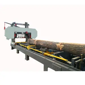 Máquina de aserradero de banda horizontal resistente Corte de madera/Máquina de sierra de aserradero de troncos completamente automática
