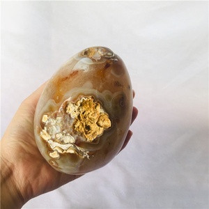 Vente en gros, pierre de cristal naturel poli Agate géode oeuf pour la décoration de la maison - Product Image 4