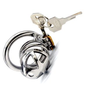 Dispositif de chasteté FRRK05C Jail House, cage de chasteté en acier inoxydable avec bouchon urétral en silicone, cage de chasteté à verrouillage Captus - Product Image 3