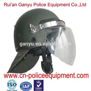 Militar de color verde riot helmet con visera / casco de seguridad fabricante
