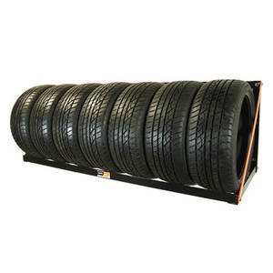 رف إطارات قابل للفصل وصديق للبيئة مع طلاء مسحوق للتخزين الموسمي للإطارات والعجلات - Product Image 2