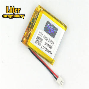 Plug 2,5-2 p <span class=keywords><strong>3</strong></span>,7 V 504040 1200 mAh rechargeable LiPo battery solar Li ion polymer lithium battery with PCM - Product Image 1