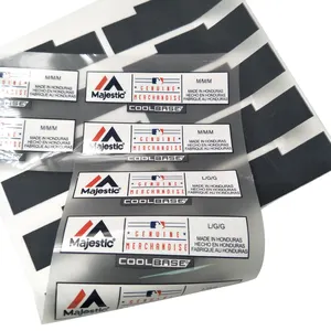 Brand name iron on label tagless care label heat transfer for garments