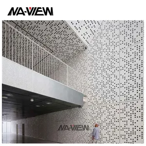 <span class=keywords><strong>Plaque</strong></span> en <span class=keywords><strong>aluminium</strong></span> <span class=keywords><strong>perforée</strong></span> de conception moderne pour bâtiment extérieur personnalisée avec des panneaux décoratifs en métal perforé - Product Image 1