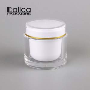 Taille personnalisée ronde belle de luxe vide acrylique en plastique cosmétique du visage crème jar - Product Image 4