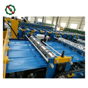 Eenvoudige Bediening Hoge Efficiency Golfplaten Dak Sheet Making Dubbele Laag Metalen Dakbedekking Roll Forming Machine Voor Verkoop