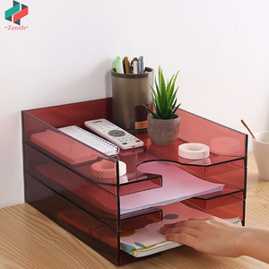 Stacking Plastic Desktop Office Organizer <strong>Letter</strong> Mail Document Paper File <strong>Tray</strong> A4 Office Accessory Magazine Storage Holders - Product Image 1