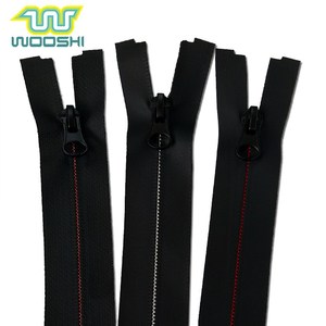 2024 High Quality Nylon Leather <strong>Jackets</strong> with Open-End Zipper Customized <strong>Silver</strong> Waterproof Plastic Fashionable Teeth Design - Product Image 1