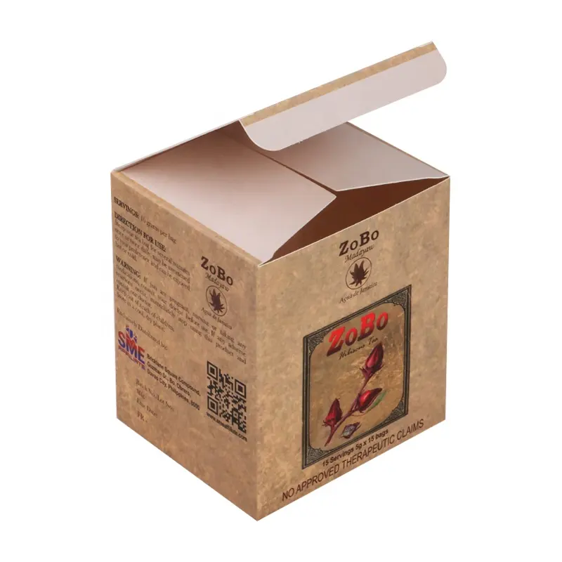 Recycle eco friendly custom zobo hibiscus sabdariffa flower herbal tea bag packaging paper