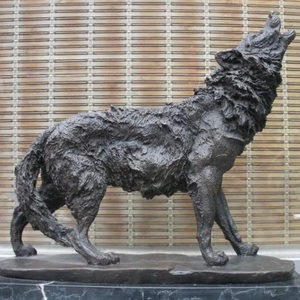 Estatua <span class=keywords><strong>de</strong></span> Animal <span class=keywords><strong>de</strong></span> bronce antiguo para exteriores <span class=keywords><strong>de</strong></span> tamaño real, <span class=keywords><strong>escultura</strong></span> <span class=keywords><strong>de</strong></span> <span class=keywords><strong>lobo</strong></span> para exteriores impresa personalizada para decoración <span class=keywords><strong>de</strong></span> jardín, técnica <span class=keywords><strong>de</strong></span> modelo <span class=keywords><strong>de</strong></span> latón - Product Image 4