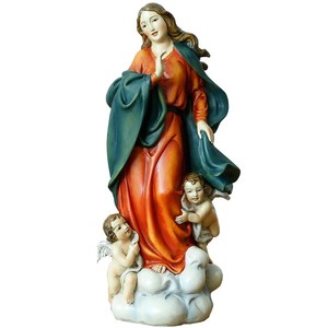 Nueva Escultura de Resina de Ángel Pintada a Mano, Figura de la Virgen, para Recuerdos Religiosos y Decoraciones Navideñas - Product Image 1