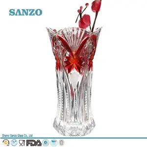 sanzo personalizado fabricante de vidro forma quadrada de vidro de borosilicato vaso com furo