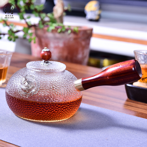 High Borosilicate Glass <strong>Tea</strong> Pot Top Quality <strong>Tea</strong> <strong>Maker</strong> With Wood Handle - Product Image 4