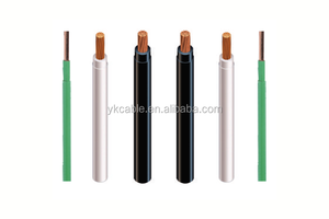 ลวดทองแดงที่เป็นของแข็งพีวีซีหุ้มฉนวนสายไฟประเภทต่างๆ Electrical16 AWG 300/500V <span class=keywords><strong>THW</strong></span> - Product Image 3