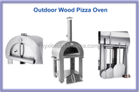 Four à pizza, 220 v, au gaz et au bois, en acier inoxydable, usage en plein air, avec briques