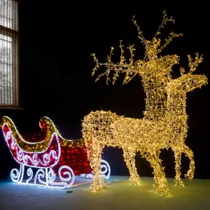 Açık tren halat kemer dekorasyon 3d led heykel halat sokak lambası 3d noel sokak led motif ışık