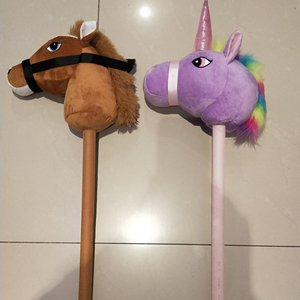 2019 marrone cavallo di hobby criniera <span class=keywords><strong>unicorno</strong></span> colorato con il bastone e il colore <span class=keywords><strong>viola</strong></span> - Product Image 1