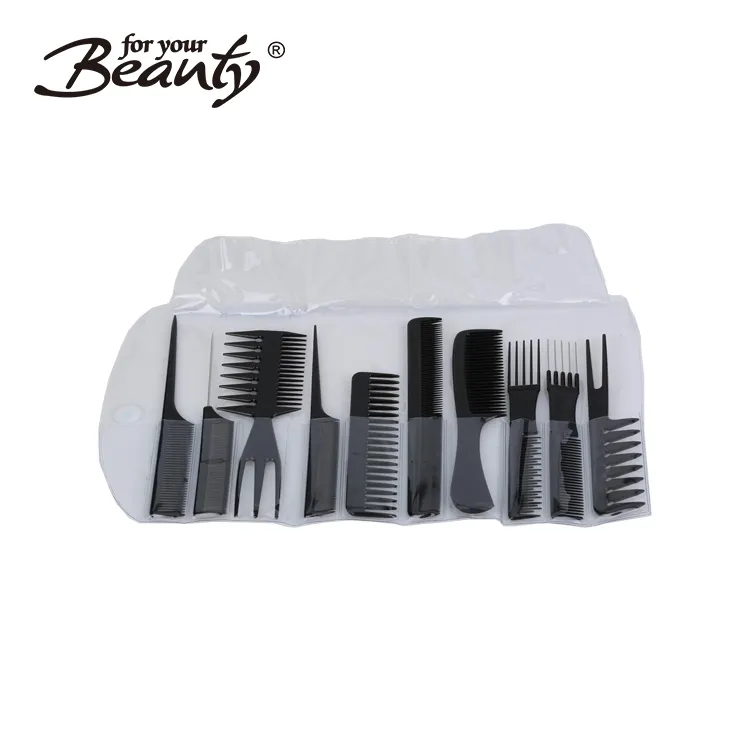 10 Pcs Professional Styling Comb Set Salon Hairdressing Styling Tool Hair Cutting Comb Kit Great for All Hair Types & Styles