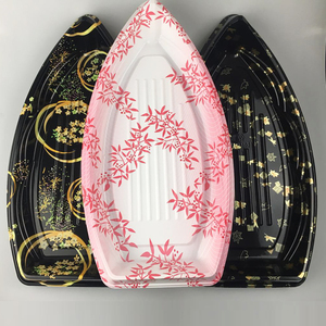 Disposable Sushi Tray Tray Various Sushi Tray SM1-7103A Disposable Large Plastic Sushi Boat Tray For Packing