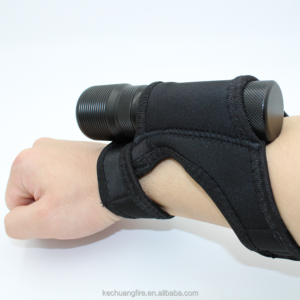 Шэньчжэнь kc fire CREE XM-L2 1200 люмен черный Алюминиевый светодиодный фонарик для дайвинга с ремешком на запястье