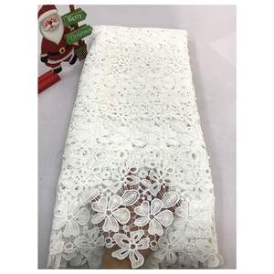 Reine weiße Farbe Guipure/<span class=keywords><strong>Cord</strong></span> <span class=keywords><strong>Lace</strong></span> Stickerei <span class=keywords><strong>Lace</strong></span> <span class=keywords><strong>Fabric</strong></span> für die Hochzeit - Product Image 2