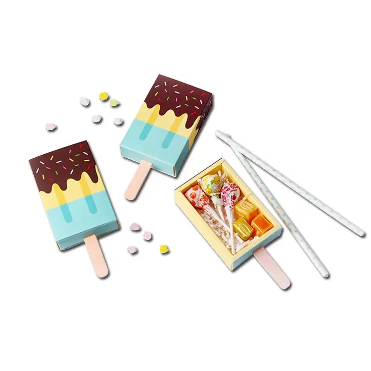 factory stock paper gift box ice cream favor baby shower wedding souvenir candy box