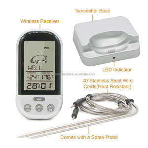 Thermomètre à viande numérique sans fil RF pour cuisine BBQ avec grand affichage Thermomètre de cuisson pour chaudière - Product Image 5