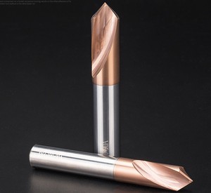 HRC55 Taladro central <span class=keywords><strong>de</strong></span> 90 grados <span class=keywords><strong>de</strong></span> carburo sólido D2 * 4 * 50L * D4 Endmill para revestimiento OEM personalizable <span class=keywords><strong>de</strong></span> aluminio HRC65 - Product Image 5