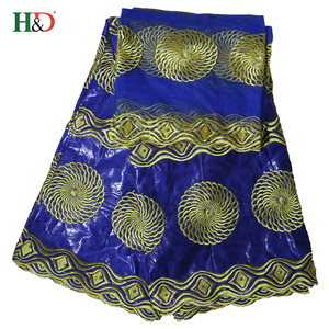H & D 2018 Style De Mode En Gros de Haute Qualité Bazin Riche Broderie En Chine - Product Image 4