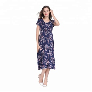 Emozione mamma estate abito di maternità morbido tessuto modale di grandi dimensioni per le donne in gravidanza e allattamento - Product Image 5