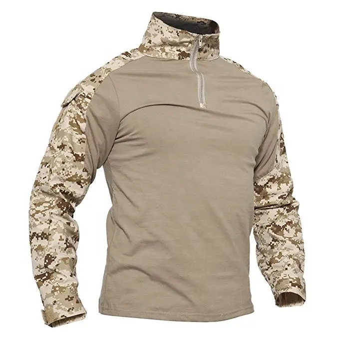 <span class=keywords><strong>Militaire</strong></span> Mannen Tactische Camouflage Rapid Assault Mouwen Combat T-shirt Army Shirt