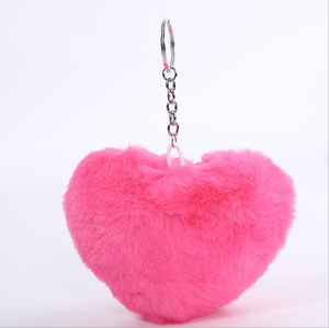 <span class=keywords><strong>Porte</strong></span>-clés promotionnel en <span class=keywords><strong>peluche</strong></span> HEART pour accessoires de voiture Vente en gros - Product Image 6